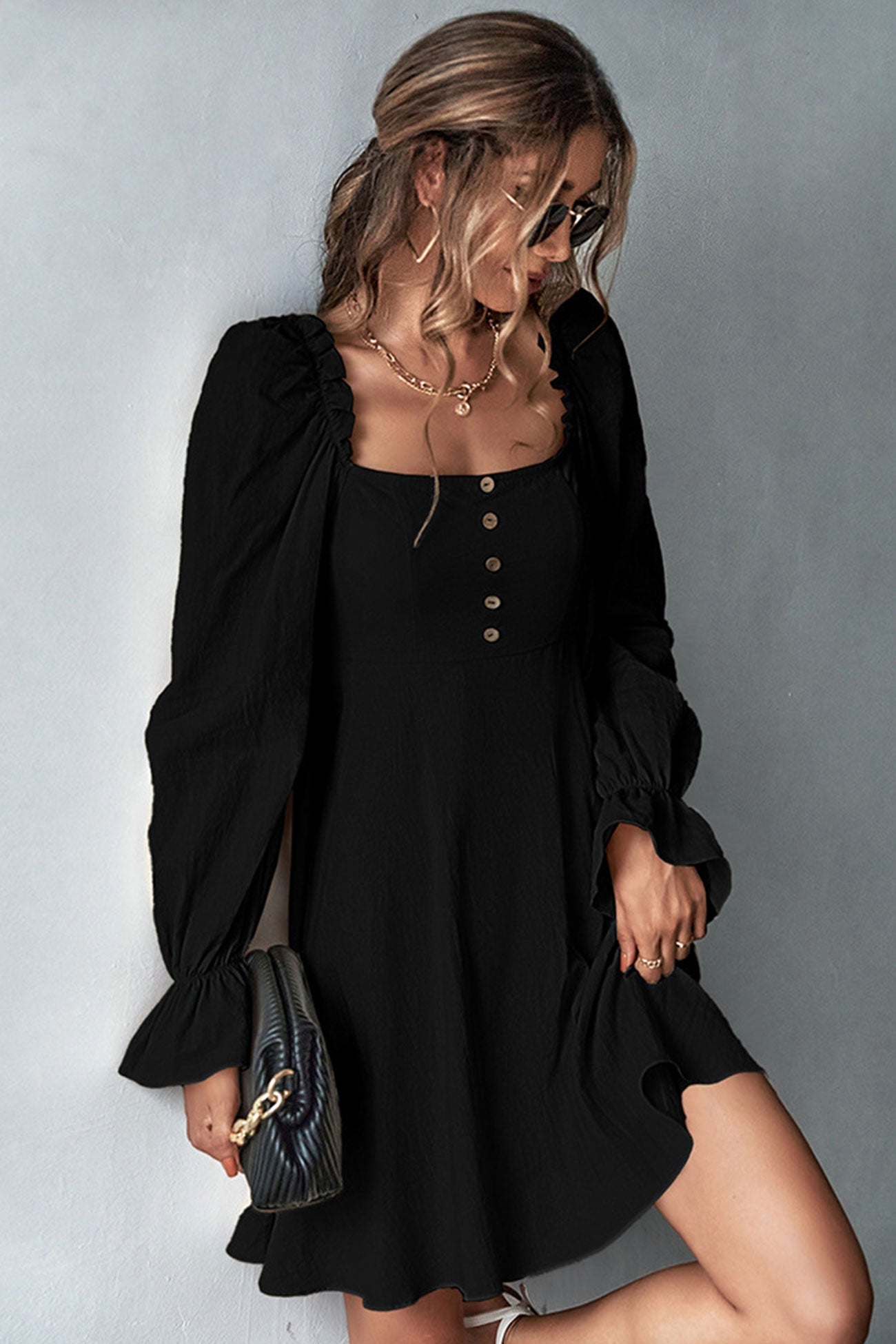 Amee Puff Sleeve Mini Dress