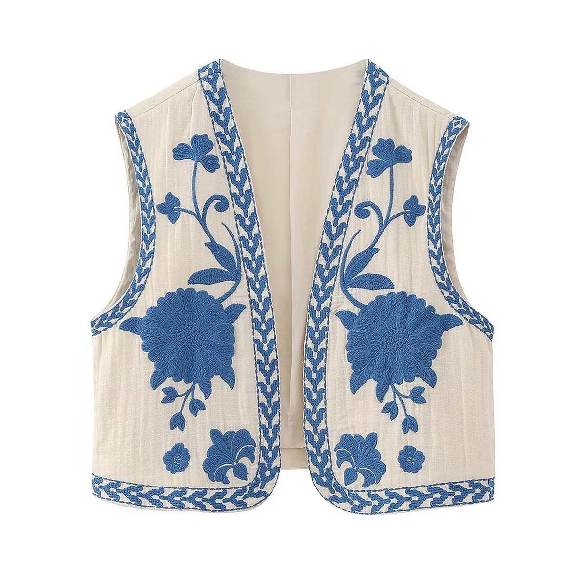 August Floral Embroidered Vest