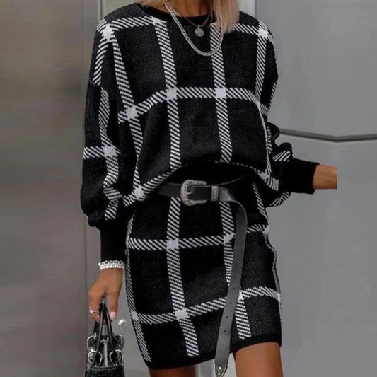 Eden Plaid Sweater Dress