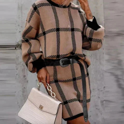 Eden Plaid Sweater Dress