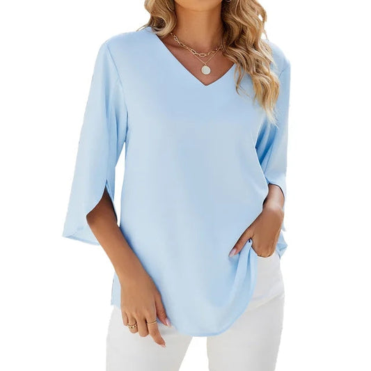 Gable V-Neck Elegant Blouse