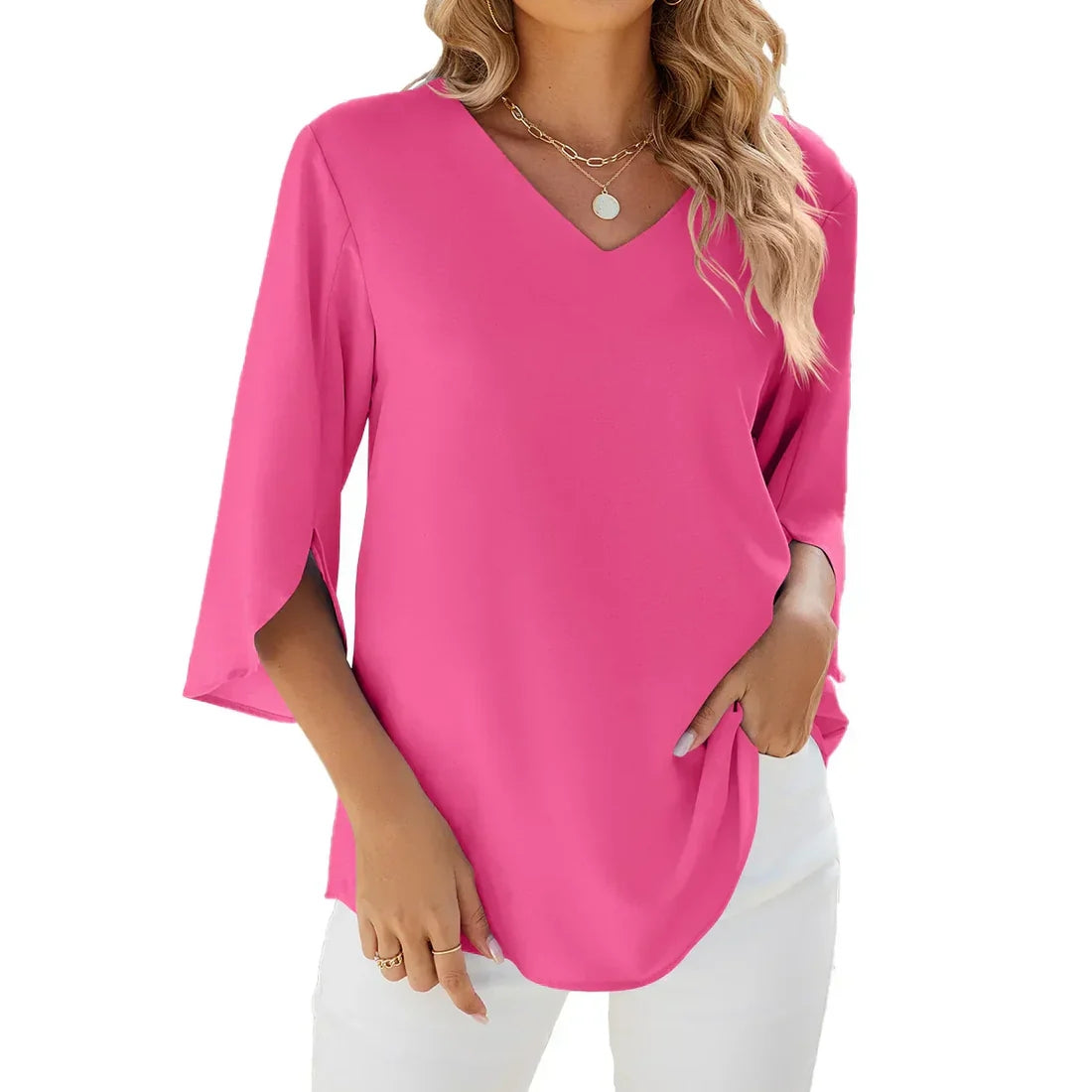 Gable V-Neck Elegant Blouse