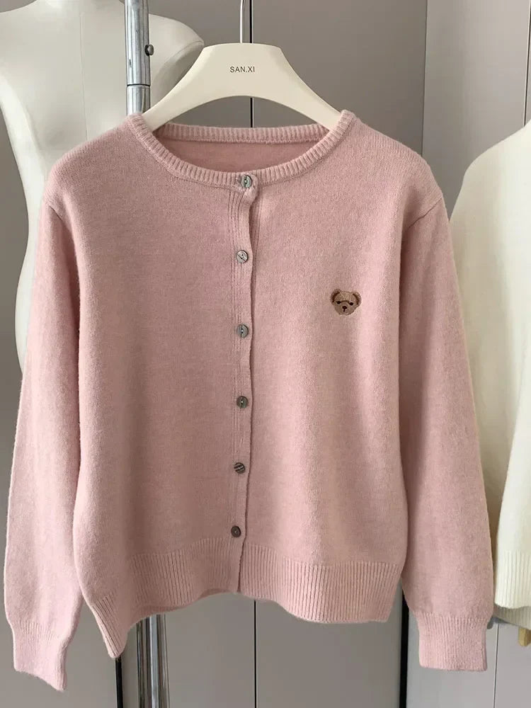 Gentry Cute Teddy Button Cardigan