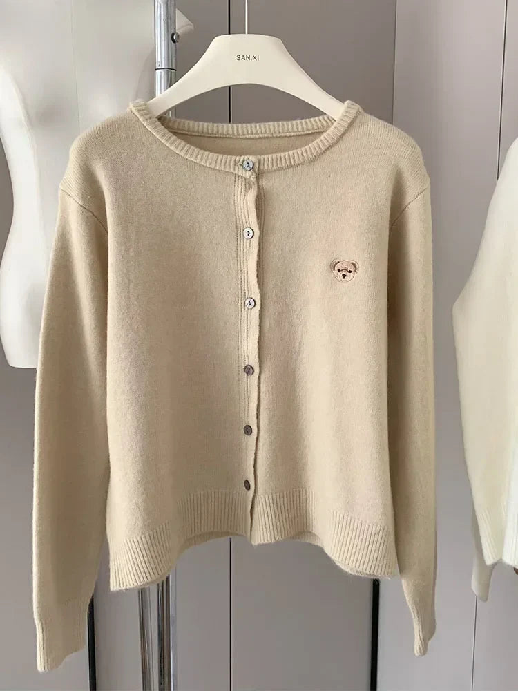 Gentry Cute Teddy Button Cardigan