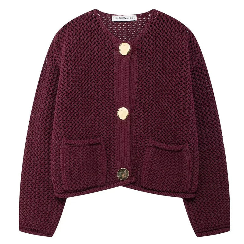 Goldie Chunky Knit Button Cardigan