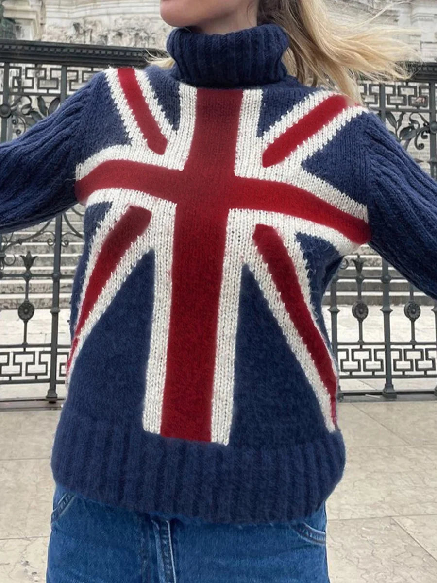 Gomer Union Jack Turtleneck Sweater