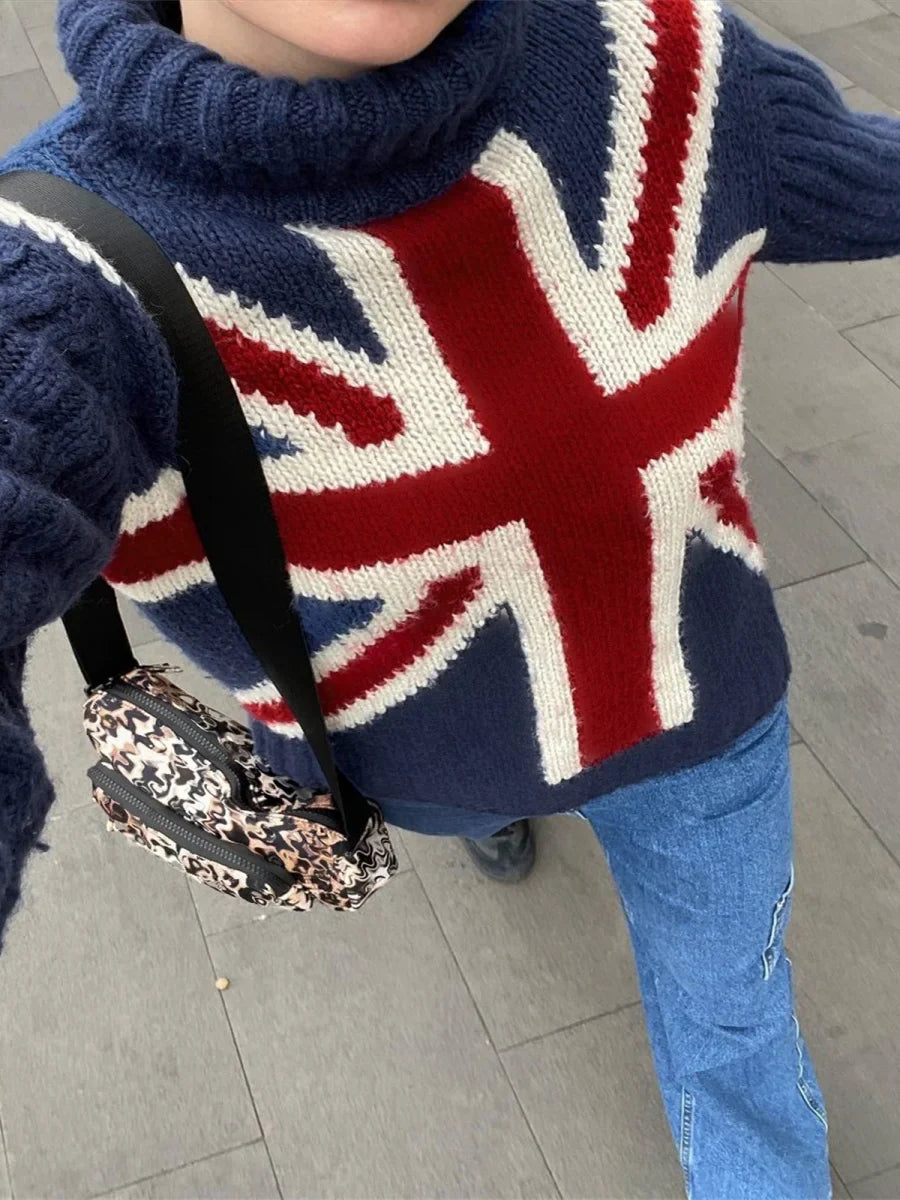 Gomer Union Jack Turtleneck Sweater