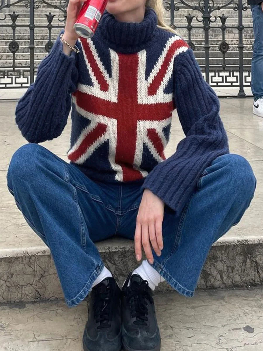 Gomer Union Jack Turtleneck Sweater