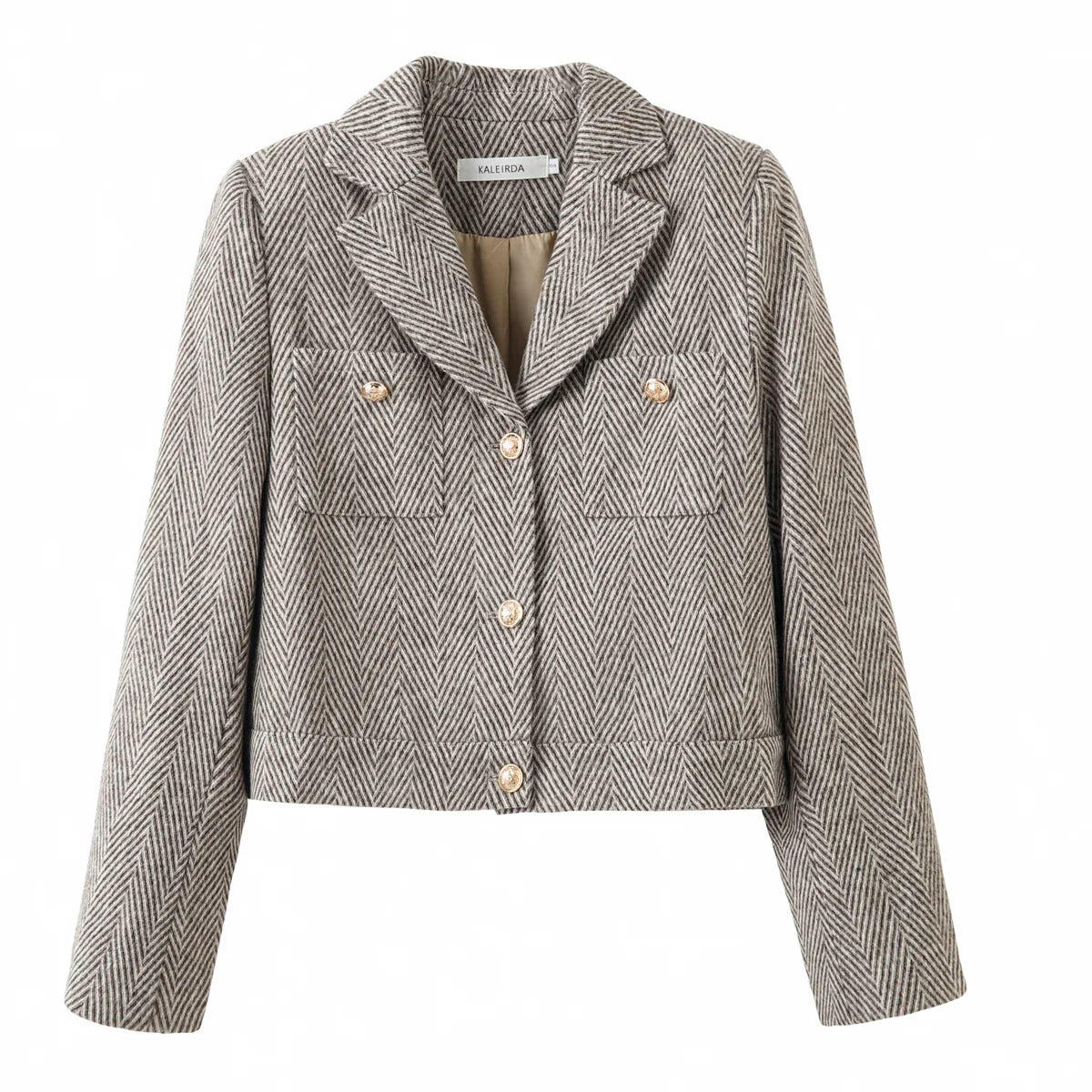 Gordon  Herringbone Cropped Blazer