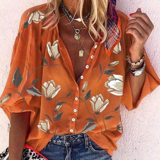 Graeme Floral Button-Up Blouse