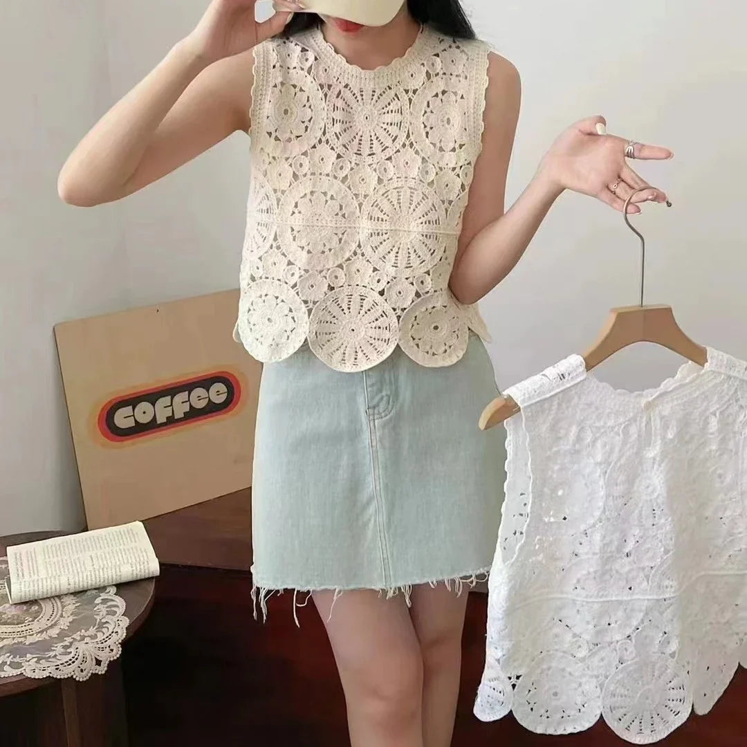 Greenlee Crochet Lace Top