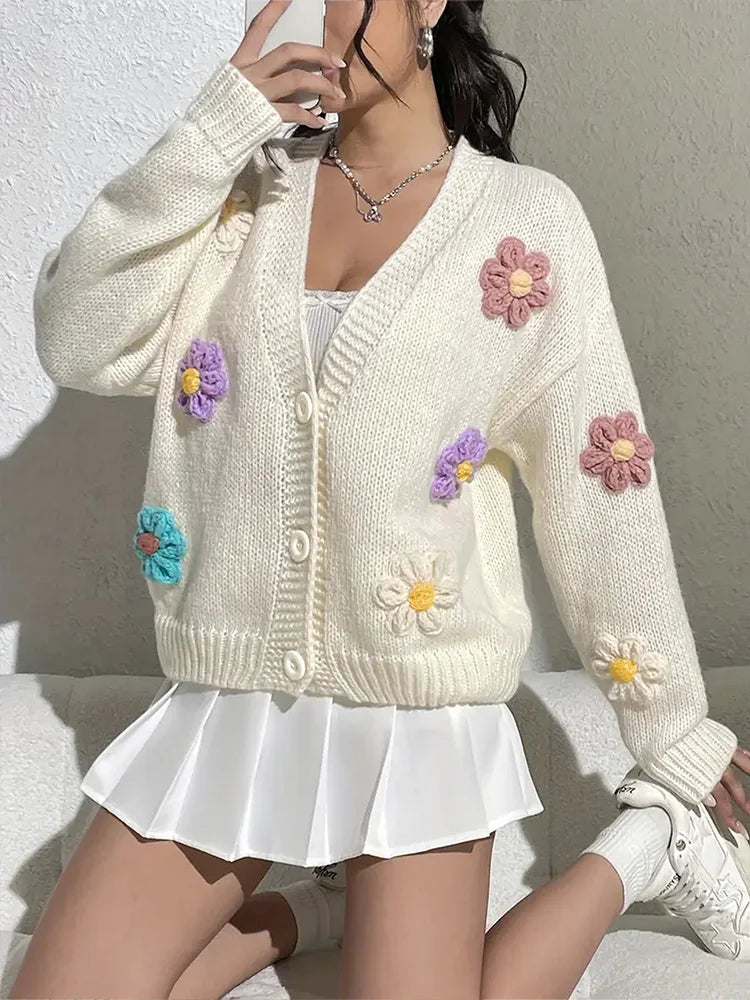 Grier Floral Knit Cardigan