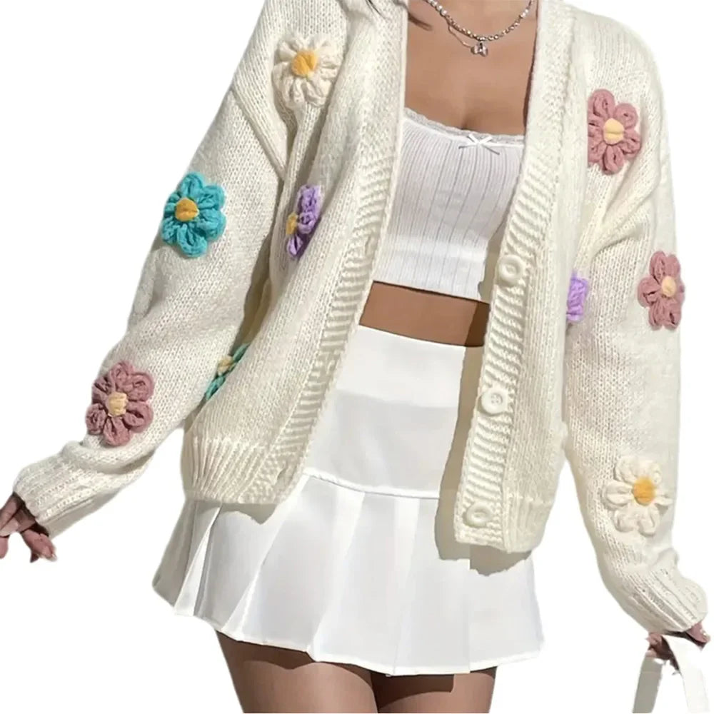 Grier Floral Knit Cardigan