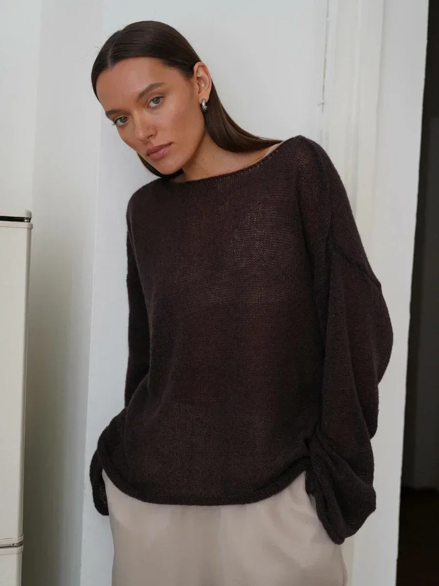 Gunner Sheer Loose Knit Sweater