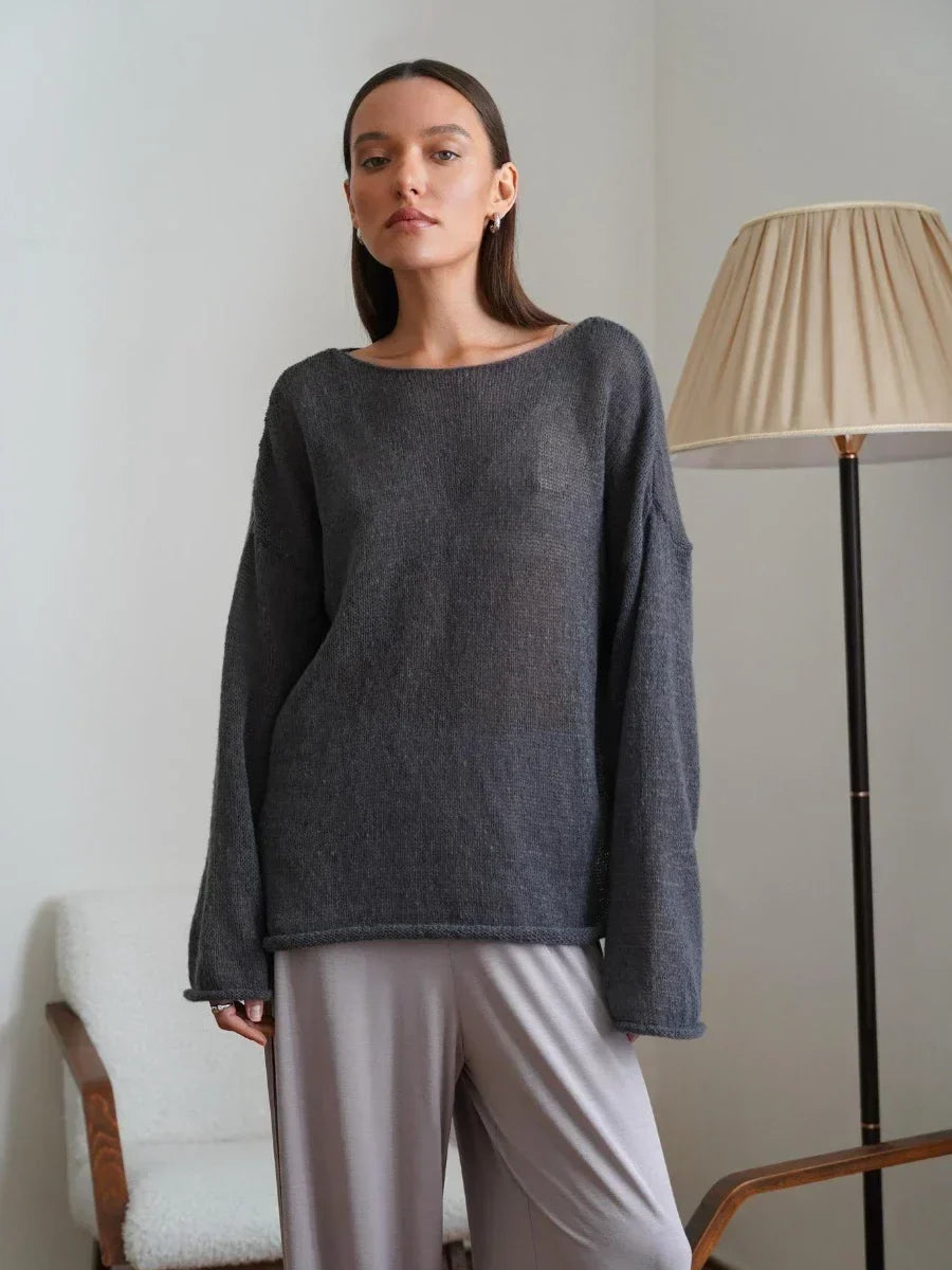 Gunner Sheer Loose Knit Sweater