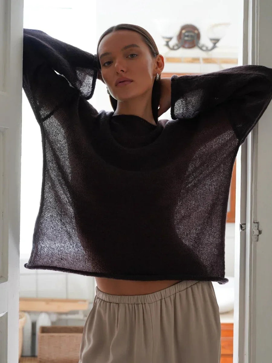 Gunner Sheer Loose Knit Sweater