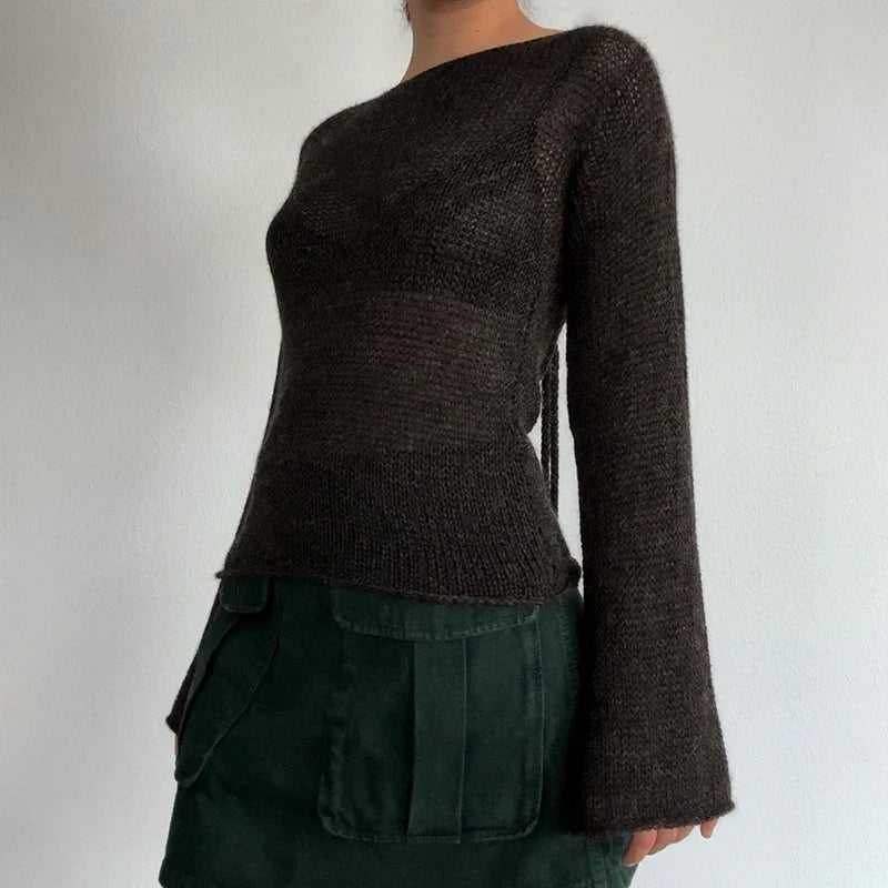 Gustavo Backless Knit Sweater