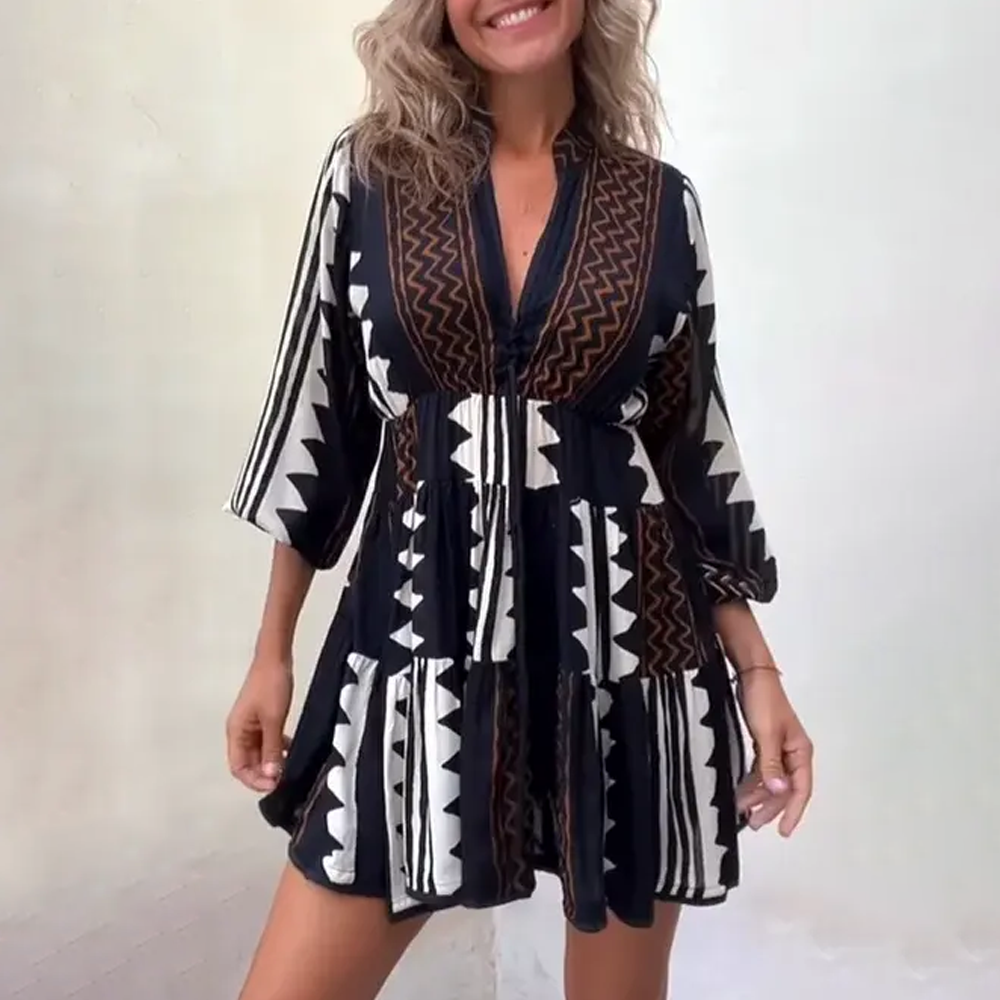 Leanna Tribal Mini Dress