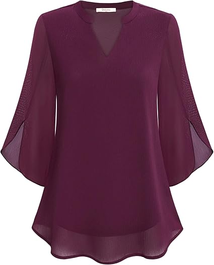 Valinda Graceful Split-Sleeve Blouse