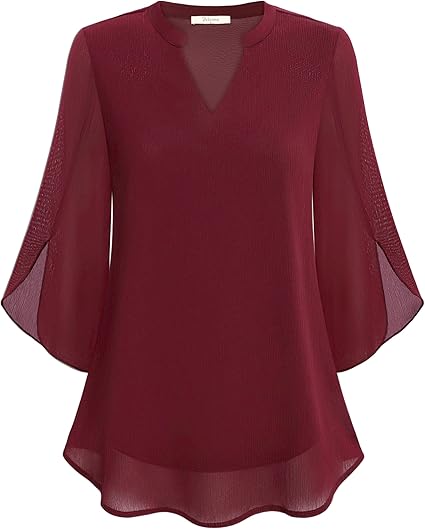 Valinda Graceful Split-Sleeve Blouse