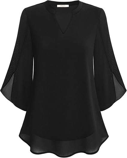 Valinda Graceful Split-Sleeve Blouse