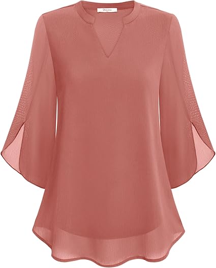 Valinda Graceful Split-Sleeve Blouse