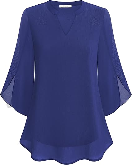 Valinda Graceful Split-Sleeve Blouse