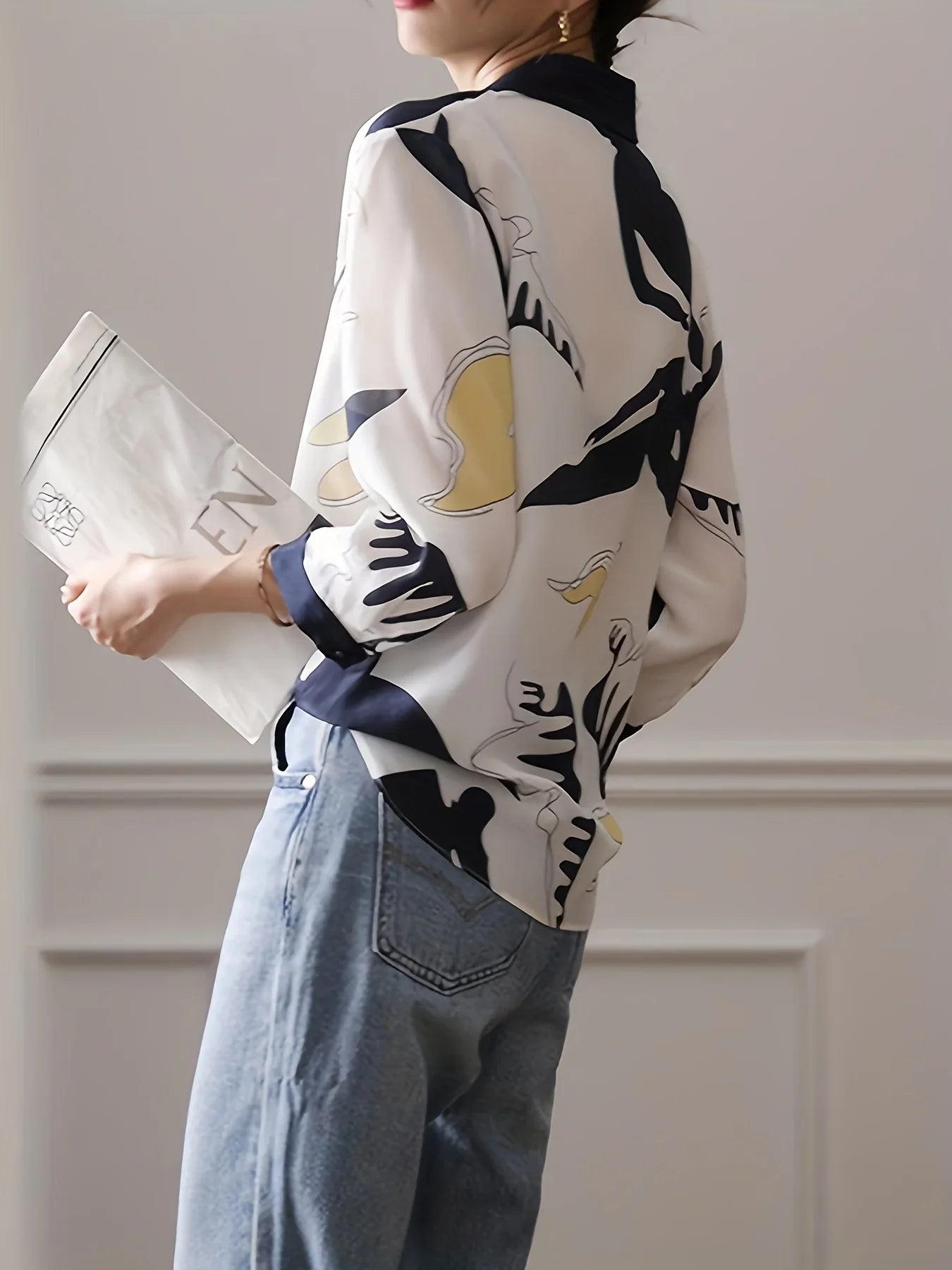 Yollanda Abstract Printed Blouse